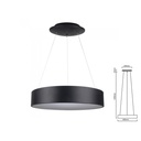 Lampada Led A Sospensione Moderno Circolare Colore Nero Diametro 600mm 30W 3000K Dimmerabile SKU-3996
