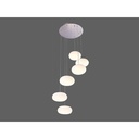 Lampada Led A Sospensione Moderna Rotonda Colore Bianco Con 6 Fari Diametro 200mm 72W 3000K Dimmerabile Triac SKU-40011