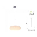 Lampada Led A Sospensione Moderna Rotonda Colore Bianco Diametro 500mm 40W 3000K Dimmerabile Triac SKU-40031