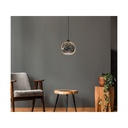 Lampadario Led a Sospensione Campana in Vetro Colore Cromo Specchio con Effetto 3D Diametro 20cm Attacco E27 SKU-40121