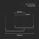 Lampadario LED a Sospensione 24W 2500lm dal Design Moderno Doppia Barra Led Con 3 Punti Fissaggio Colore Nero 4000K SKU-6941