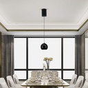 Lampadario LED a Sospensione 8.5W 850lm a Forma di Campana Colore Nero D120mm 3000K SKU-7998