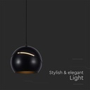 Lampadario LED a Sospensione 8.5W 850lm a Forma di Campana Colore Nero D120mm 3000K SKU-7998