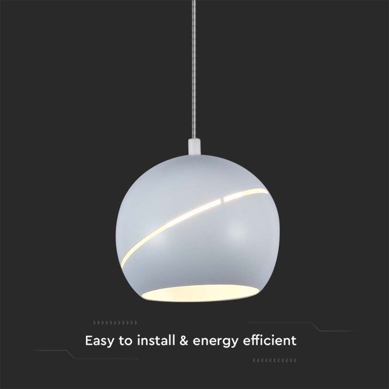 Lampadario LED a Sospensione 8.5W 850lm a Forma di Campana Colore Bianco D120mm 3000K SKU-7999