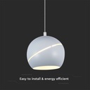 Lampadario LED a Sospensione 8.5W 850lm a Forma di Campana Colore Bianco D120mm 3000K SKU-7999