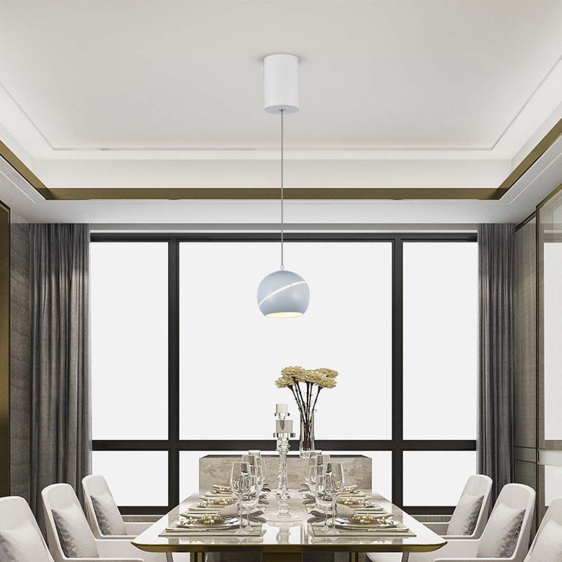 Lampadario LED a Sospensione 8.5W 850lm a Forma di Campana Colore Bianco D120mm 3000K SKU-7999