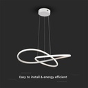 Lampadario LED a Sospensione 20W 2540lm Design Moderno Doppi Anelli Incrociati 500mm Colore Bianco 3000K SKU-8013