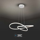 Lampadario LED a Sospensione 20W 2540lm Design Moderno Doppi Anelli Incrociati 500mm Colore Bianco 3000K SKU-8013