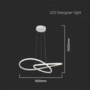Lampadario LED a Sospensione 20W 2540lm Design Moderno Doppi Anelli Incrociati 500mm Colore Bianco 3000K SKU-8013