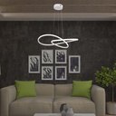 Lampadario LED a Sospensione 20W 2540lm Design Moderno Doppi Anelli Incrociati 500mm Colore Bianco 3000K SKU-8013