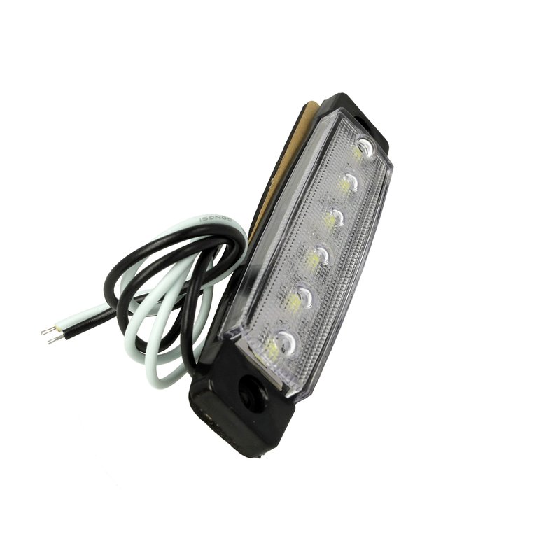 10 Pezzi Fanali Laterali Led 24V 12V Colore Bianco Freddo Per Luce Ingombro Cortesia Targa Cupola Cappa Camion Rimorchio Caravan Furgone