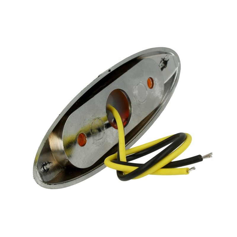 10 Pezzi Fanali Laterali Led 24V 12V Arancione Per Luci Ingombro Cortesia Targa Cupola Cappa Camper Trattore Autocarro Barca
