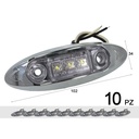 10 Pezzi Fanali Laterali Led 24V 12V Bianco Freddo Per Luci Ingombro Cortesia Targa Cupola Cappa Camper Trattore Autocarro Barca