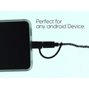 Adattatore Da USB Type C e Micro USB A HDMI HDTV Cavo 2 Metri Per Smartphone Android A TV Monitor Proiettore