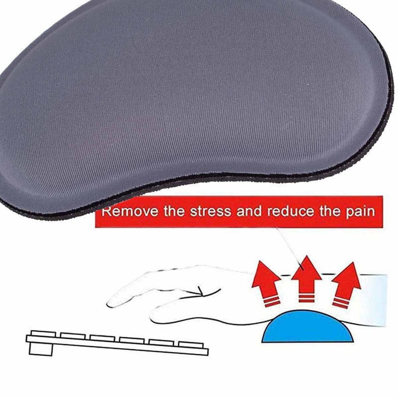 Poggiapolso per Mouse Colore Grigio 14.1 x 8 centimetri