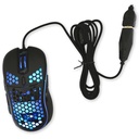 Mouse Ottico Ergonomico USB 2.0 Anti Sudore Retro Illuminato Colori RGB Casuale Tasto DPI Max 12K piu 4 Tasti Latterali Filo 1,25 Metri