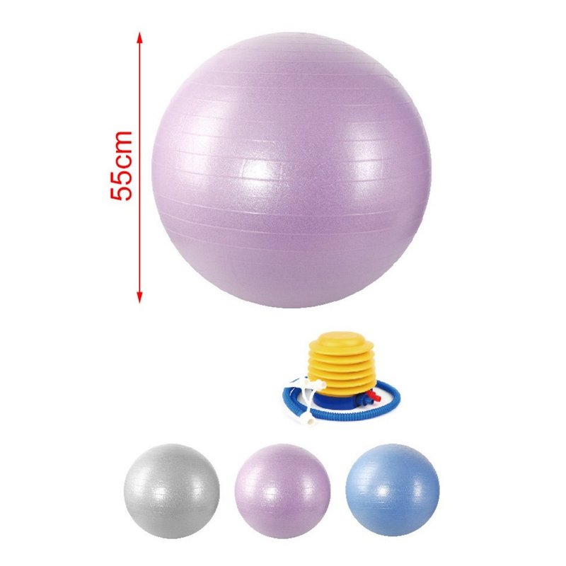 Palla Pilates Fitness Da Ginastica Yoga Grande 55cm Colore Assortito