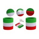 2 Polsiera Tricolori Fascia da Polso Elastica Per Sport Palestra Lavoro