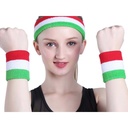 2 Polsiera Tricolori Fascia da Polso Elastica Per Sport Palestra Lavoro