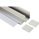 2 Metri Profilo Alluminio Moderno Colore Bianco Per Fare Plafoniera Led Lineare