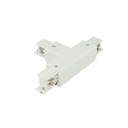 Connettore Giunto Forma T Destro Colore Bianco Per Barra Sistema Binario Trifase CB40103