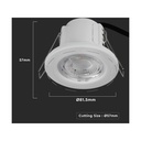 Faretto Led da Incasso Dimmerabile 5W 6400K Colore Bianco IP65 Resistente al Fuoco Senza Driver SKU-8181