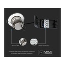 Faretto Led da Incasso Dimmerabile 5W 6400K Colore Nichel Satinato IP65 Resistente al Fuoco Senza Driver SKU-8179