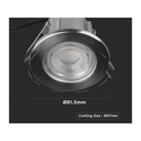 Faretto Led da Incasso Dimmerabile 5W 6400K Colore Nichel Satinato IP65 Resistente al Fuoco Senza Driver SKU-8179