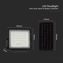 Faro LED con Telecomando e Pannello Solare 10W 800LM Indicatore Batteria Cavo da 3m Colore Nero 4000K SKU-7824