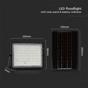 Faro LED con Telecomando e Pannello Solare 15W 1200LM Indicatore Batteria Cavo da 3m Colore Nero 4000K SKU-7826