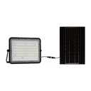 Faro LED con Telecomando e Pannello Solare 15W 1200LM Indicatore Batteria Cavo da 3m Colore Nero 4000K SKU-7826