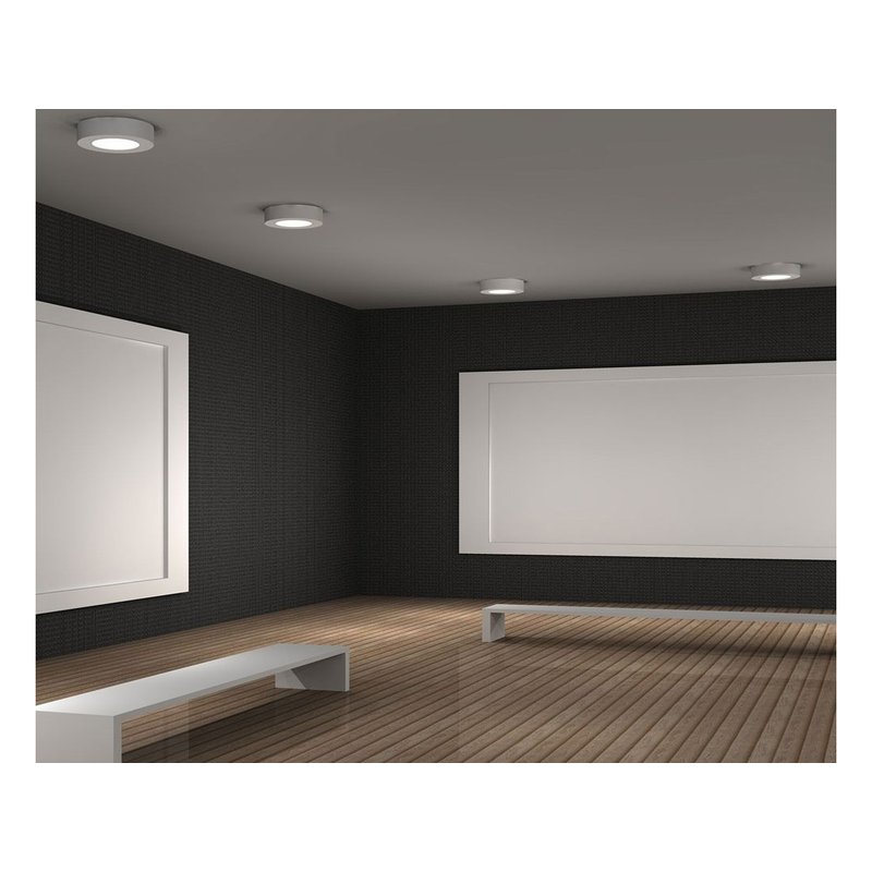 Plafoniera Pannello Led Slim Montaggio a Plafone Rotondo 90X24mm 6W 4000K SKU-4905