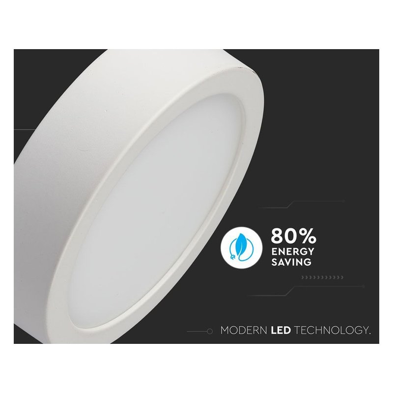 Plafoniera Pannello Led Slim Montaggio a Plafone Rotondo 140X24mm 12W 4000K SKU-4911