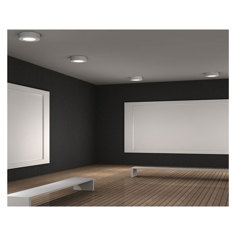 Plafoniera Pannello Led Slim Montaggio a Plafone Rotondo 140X24mm 12W 4000K SKU-4911
