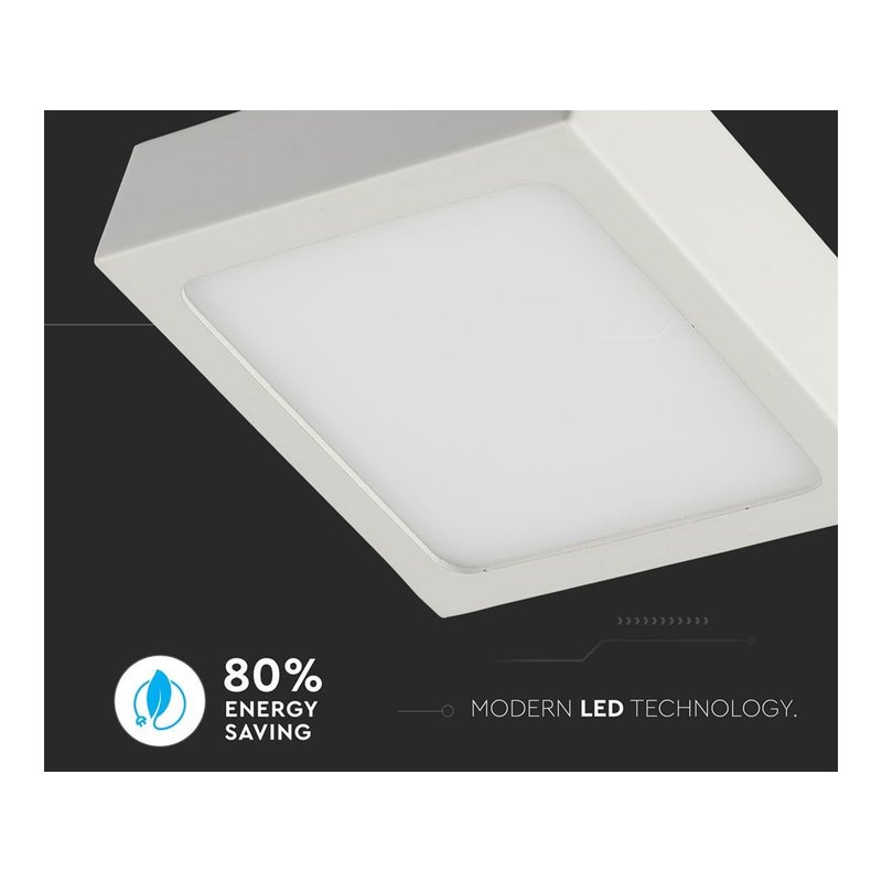 Plafoniera Pannello Led Slim Montaggio a Plafone Quadrato 90X90X24mm 6W 6000K SKU-4909