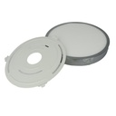 Plafoniera Pannello Led Slim Rotondo Montaggio a Plafone 18W 3000K Cromato SKU-6370