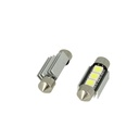 24V Lampada Led Siluro Canbus T11 C5W 36mm 3 SMD 5050 Colore Rosso Per Camion Bus Barca Con Dissipatore Alluminio