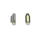 24V Lampada Led Siluro Canbus T11 C5W 42mm 4 SMD 5050 Colore Blu Per Camion Bus Barca Con Dissipatore Alluminio