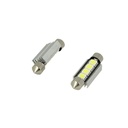 24V Lampada Led Siluro Canbus T11 C5W 42mm 4 SMD 5050 Colore Blu Per Camion Bus Barca Con Dissipatore Alluminio