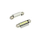 24V Lampada Led Siluro Canbus T11 C5W 42mm 4 SMD 5050 Colore Blu Per Camion Bus Barca Con Dissipatore Alluminio