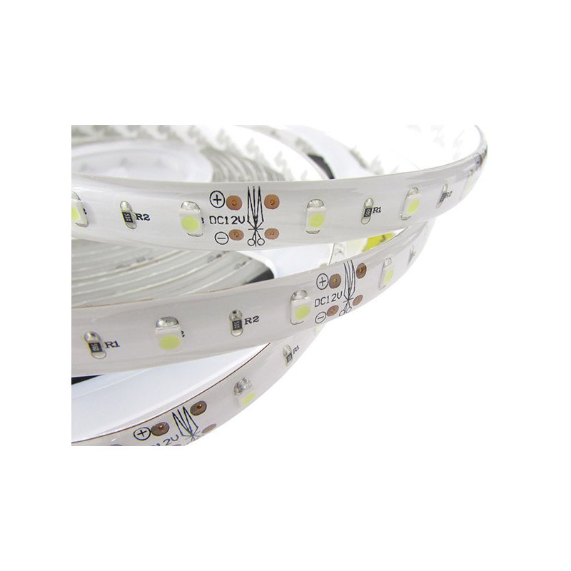 24V Bobina Led 5 Metri 300 Smd 3528 Bianco Freddo Tagliabile IP65 Biadesivo Per Camion Barca