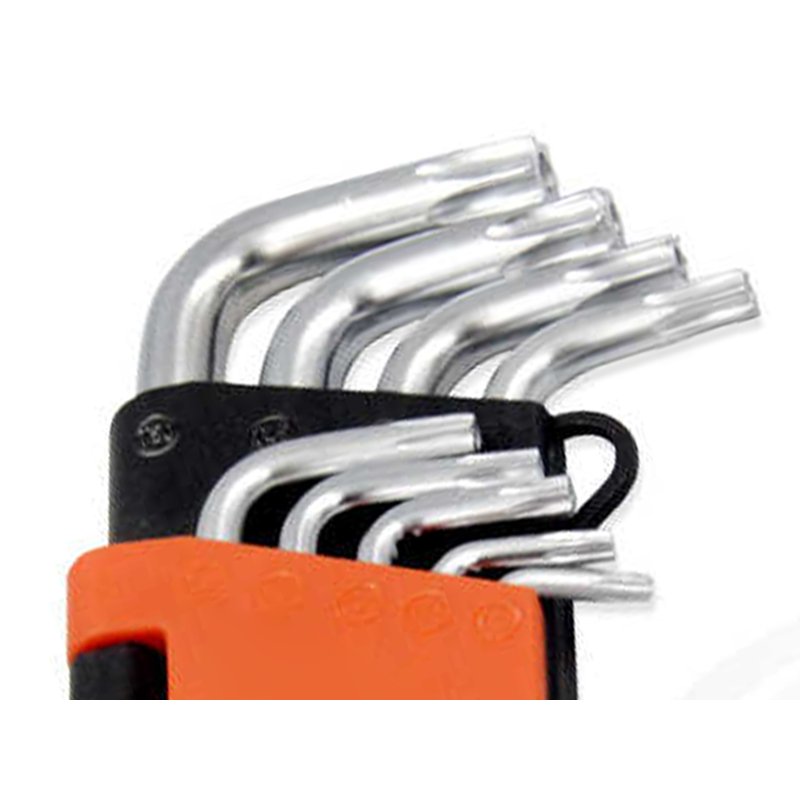 9 Chiavi Torx a Brugola T10-T50 Taglio Grande Lunghezza Da 88mm Fino 222mm