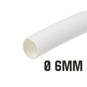 1 Metro Tubo Guaina Termorestringente Diametro 6mm Colore Bianco