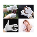 12 Paia Guanti Cotone Bianco Taglia XL 10
