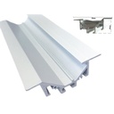 3 Metri Profilo Canalina Barra Alluminio Da Incasso Illuminazione Luce Asimmetrica Colore Bianco