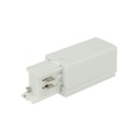 Kit Connettore Alimentazione Destra + Terminale Chiusura Colore Bianco Per Binario Guida Trifase CB40103