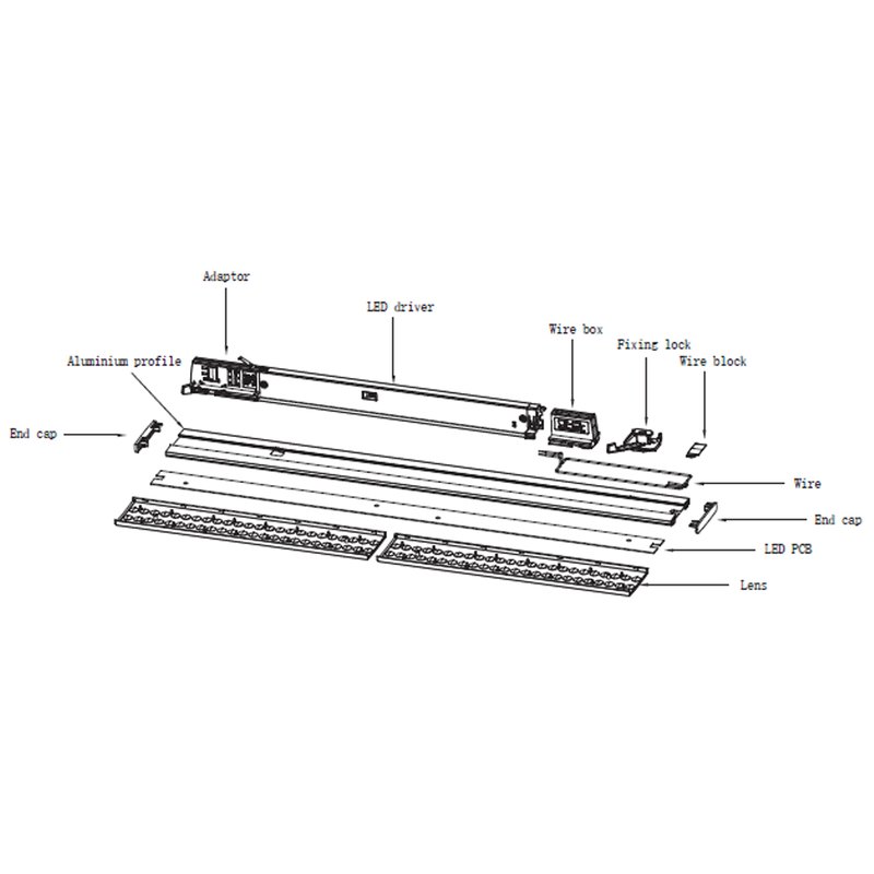 2 Kit Faro Led Lineare Da Binario Trifase 1,5M 50W Neutro 4000K Angolo 60 Gradi Colore Bianco Con Interruttore DIP