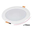 Faretto Led Da Incasso Rotondo 18W 1800LM Freddo 6000K Diametro 170mm Montaggio 2 In 1 Da Plafone e Da Incasso
