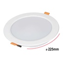 Faretto Led Da Incasso Rotondo 24W 2400LM Freddo 6000K Diametro 225mm Montaggio 2 In 1 Da Plafone e Da Incasso