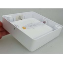 Faretto Led Da Incasso Quadrato 9W 900LM Caldo 3000K 120X120mm Montaggio 2 In 1 Da Plafone e Da Incasso